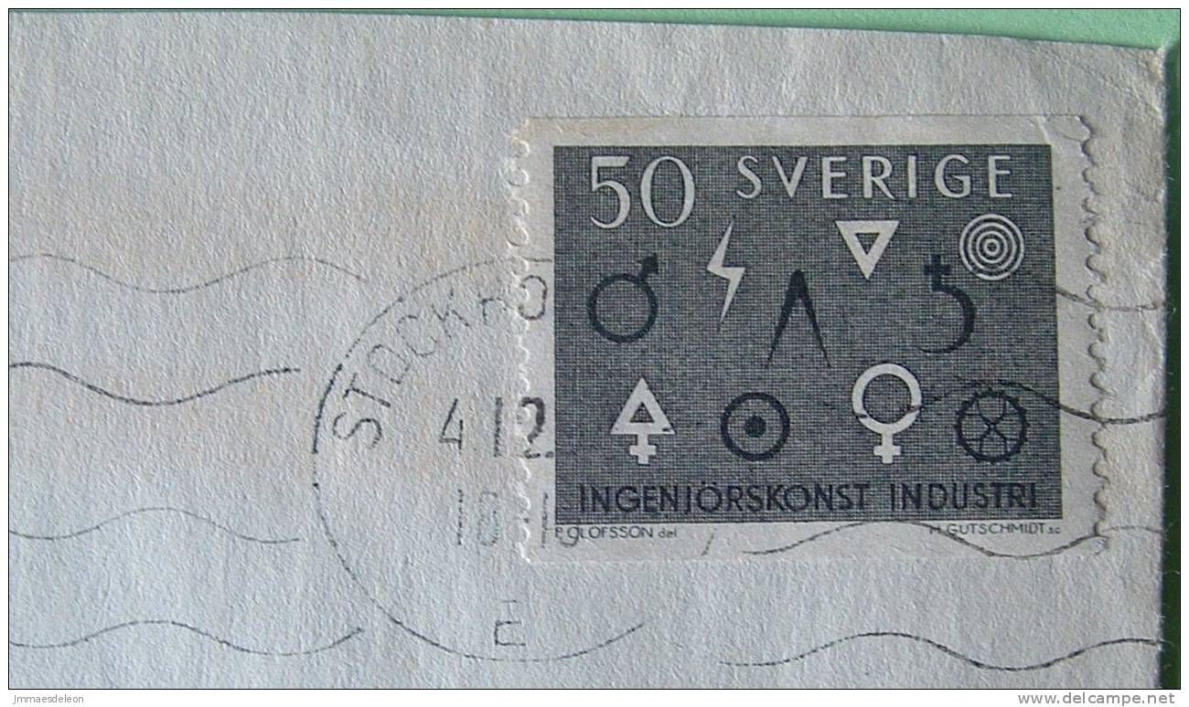 Sweden 1963 Cover From Stockholm - Engeneering And Industry Symbols - Briefe U. Dokumente