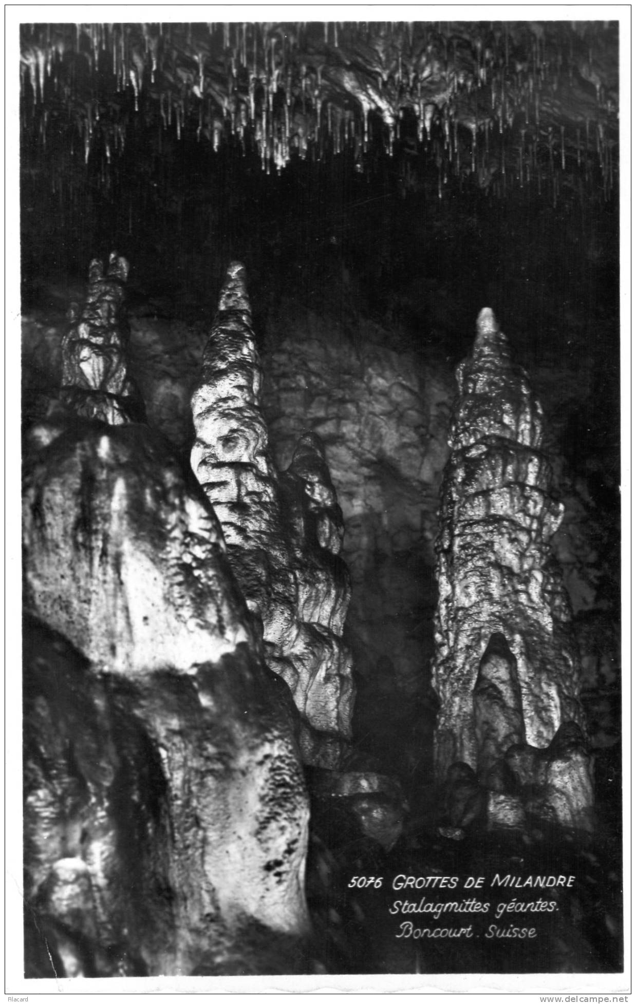 18043   Svizzera,  Grottes  De  Milandre,  Stalagmittes  Geantes,  Boncourt,  VG  1952 - Boncourt