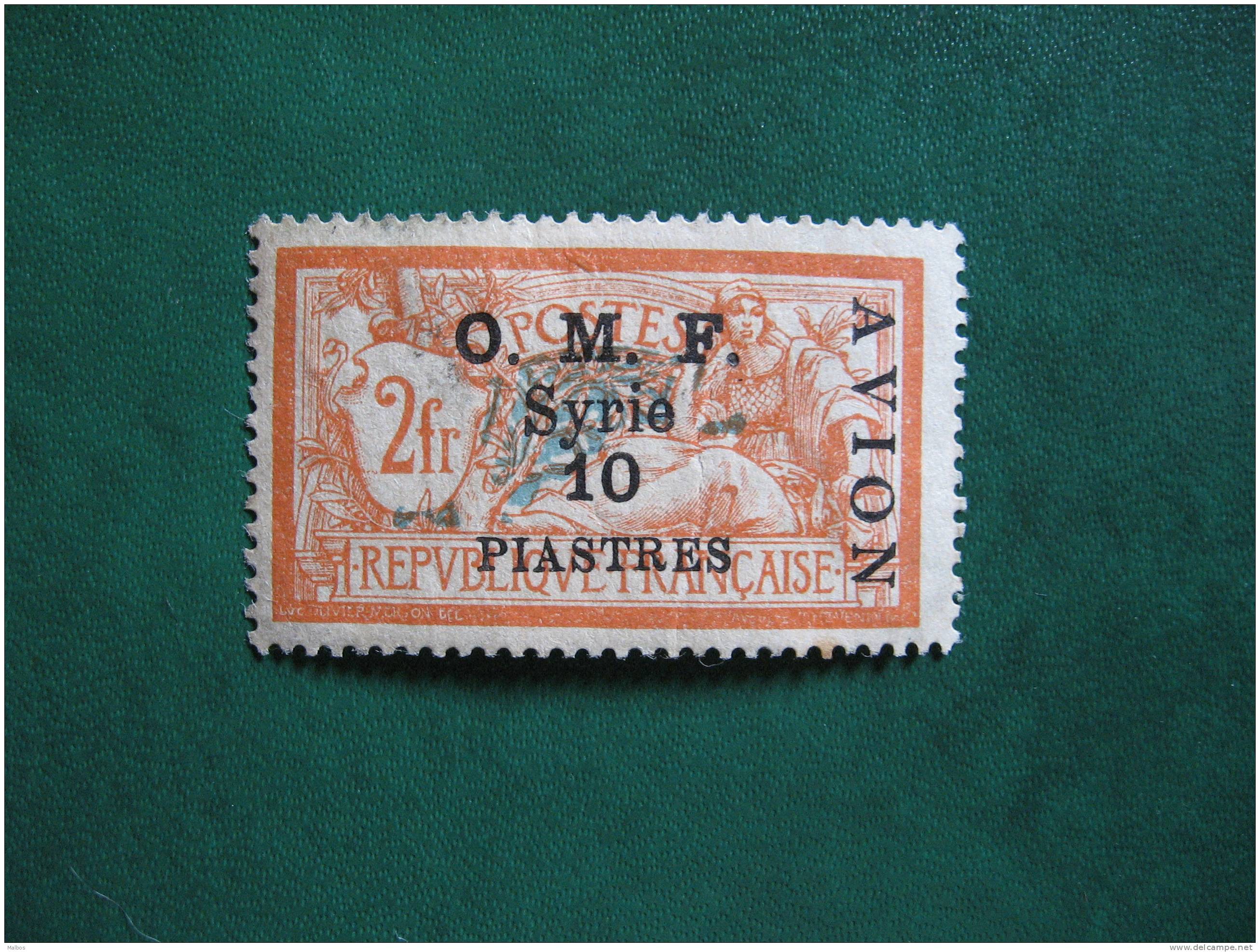 SYRIE (Fr.)   Aéro 1921   (*)   Y&T N° 9  - Gomme Altérée & Charnière - (signé  A. BRUN - Expert  PARIS) - Luftpost