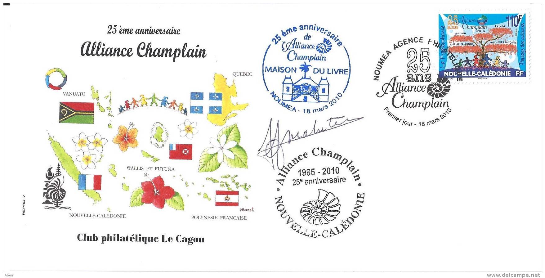 6437  25 é Anniversaire ALLIANCE CHAMPLAIN - NOUMEA - NOUVELLE CALEDONIE - Covers & Documents