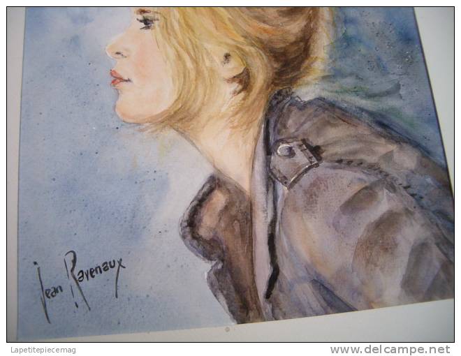 (PO1) Femme (portrait) Par Jean Ravenaux - Watercolours