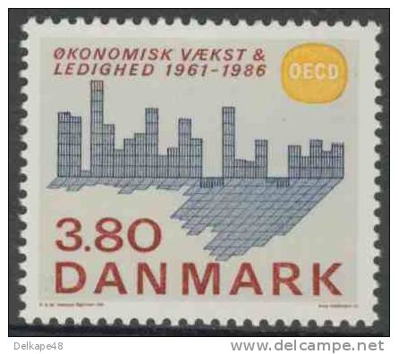 Danmark Denmark Dänemark 1986 Mi 887 YT 890 ** Graph On Danish Economic Growth And Uemployment Rate - OECD - Neufs