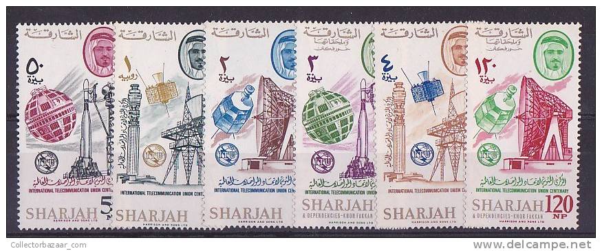 [WIN577] SHARJAH SPACE MNH STAMP SET - Satellite Antenna Radio Telecom Communications - Collections