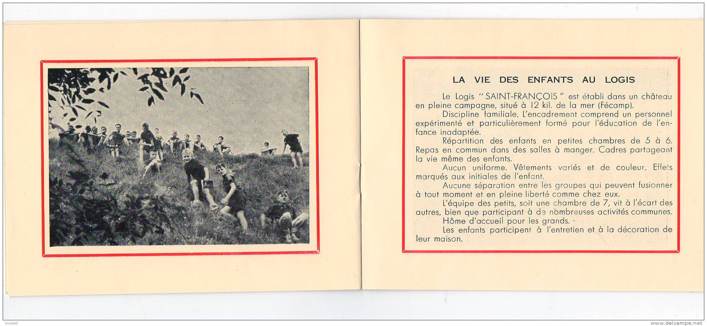 thietreville 76) logis st françois brochure 20 pages maison enfants éducation 1965 état superbe