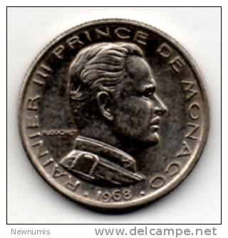 MONACO 1/2 FRANCO 1968 - 1960-2001 Neue Francs