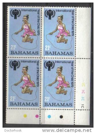 BAHAMAS   Scott #  446-9**  VF MINT NH Inscription Blk. Of 4 LG-807 - Bahamas (1973-...)