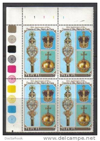 BAHAMAS   Scott #  424-5**  VF MINT NH Inscription Blk. Of 4 LG-818 - Bahamas (1973-...)