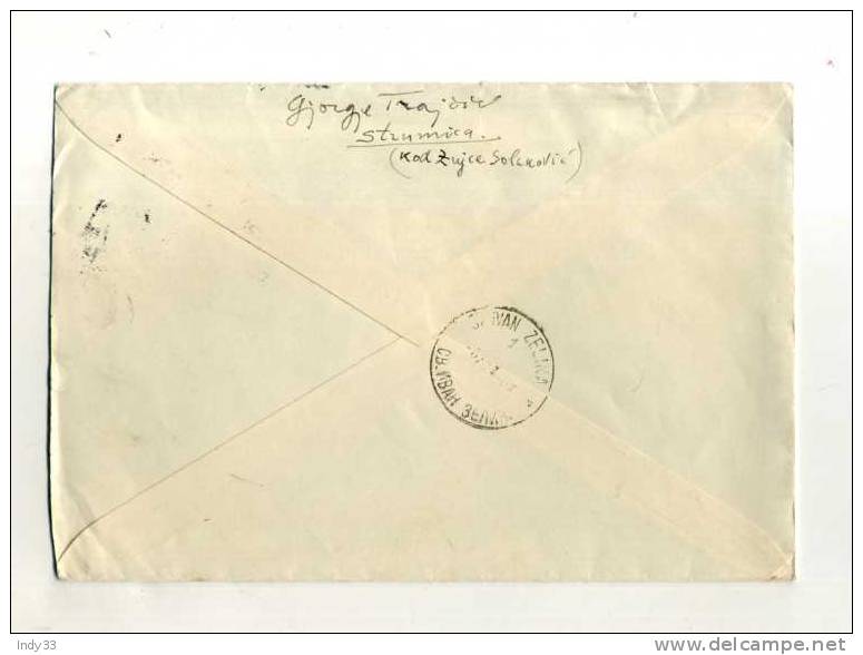 - YOUGOSLAVIE . AFFRANCHISSEMENT SIMPLE SUR LETTRE DE 1940 AVEC COURRIER . - Storia Postale