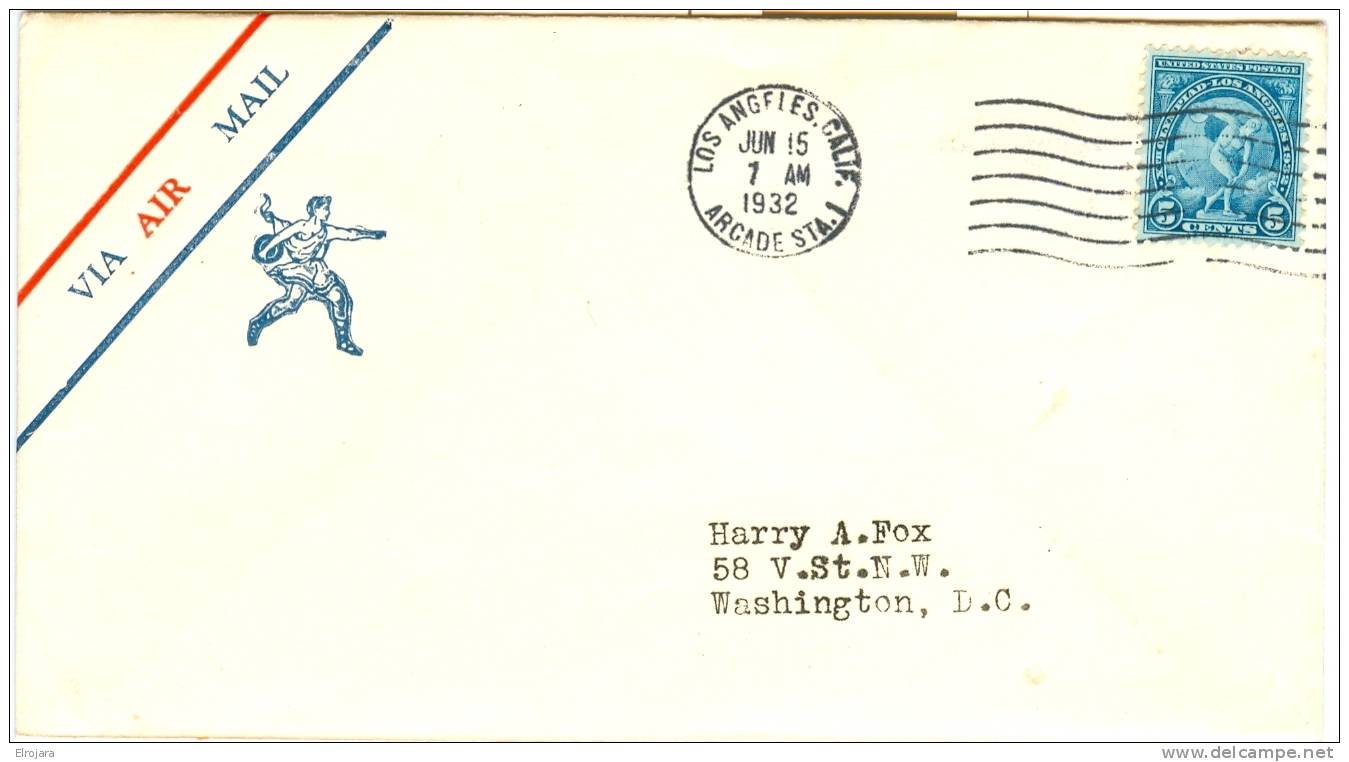 USA FDC 15-6-1932 Los Angeles - Summer 1932: Los Angeles