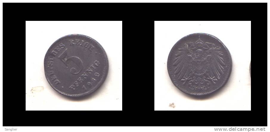 5 PFENNIG 1919 - 5 Rentenpfennig & 5 Reichspfennig