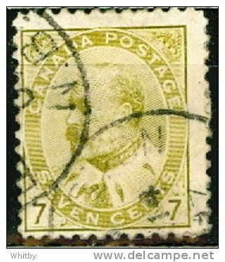 Canada 1903 7 Cent King Edward VII Issue #92 - Used Stamps