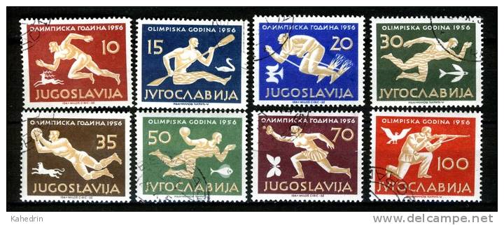 Yugoslavia / Yougoslavie / Jugoslawien 1956,  Olympic Games - Sport (o), Used, Cto - Oblitérés