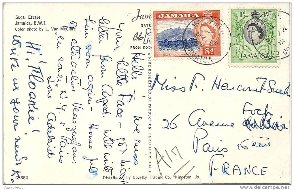 LETTRE JAMAIQUE POUR FRANCE - Jamaica (1962-...)