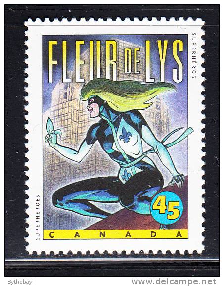 Canada MNH Scott #1583 45c Fleur De Lys - Comic Book Superheroes - Unused Stamps