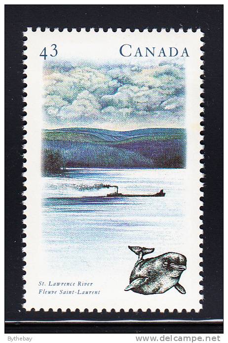 Canada MNH Scott #1488 43c St Lawrence River, Ontarion And Quebec - Heritage Rivers 3 - Unused Stamps