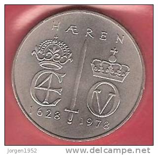 NORWAY   : 5 KR. FROM YEAR 1978  *350-year Memorial For Army* - Norvège