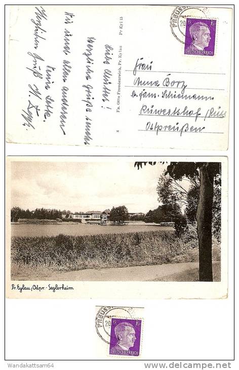 AK 15 Pr. Eylau, Ostpr. - Seglerheim 20.6.42 PREUSS.... EYl Mehr Nicht Erkennbar Stempelabschlag Nicht Komplett Rund Nac - Ostpreussen