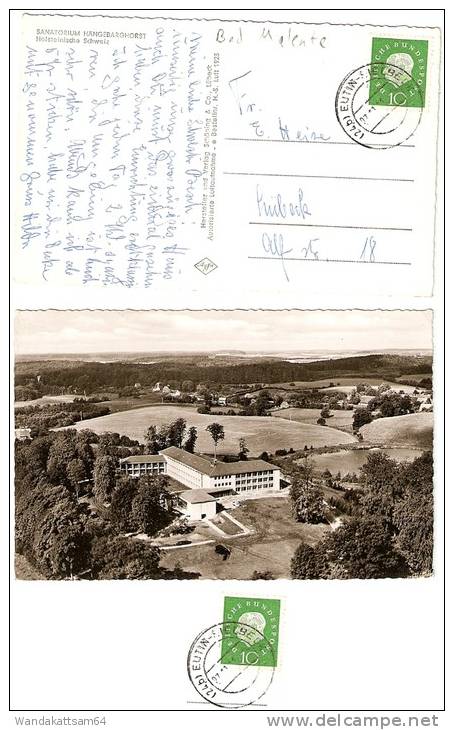 AK 1923 SANATORIUM HÄNGEBARGHORST Holsteinische Schweiz 27.11.61 (24b) EUTIN-SIELBECK Nach Lübeck Mit 1 X 10 PF - Malente-Gremsmuehlen