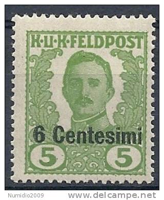 1918 OCC. AUSTRIACA 6 CENT MNH ** - RR9003 - Austrian Occupation