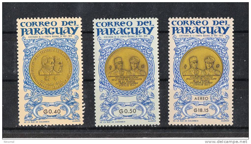 Paraguay   -   1965.  Medals In Honor  Of  De Gaulle. Only Three Stamps Of  The Series.  MNH,  Very Fresh - De Gaulle (Generaal)