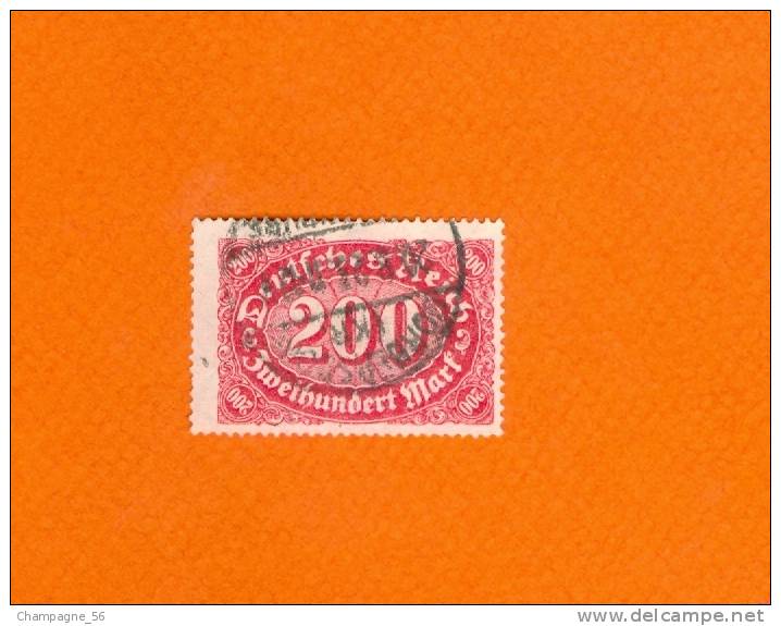 VARIÉTÉS ALLEMAGNE EMPIRE 1921 / 1922  N° 156  DEUTSCHES REICH 200 MARK OBLITÉRÉ - Plaatfouten & Curiosa