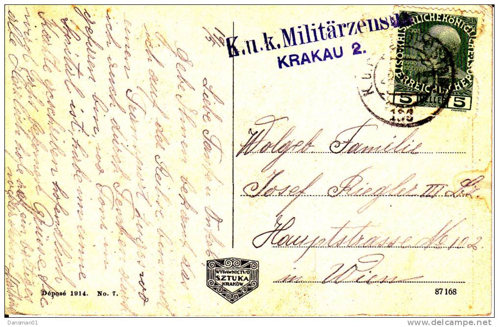 POLAND Postcard Military Censor Krakau 2 - ...-1860 Prefilatelia