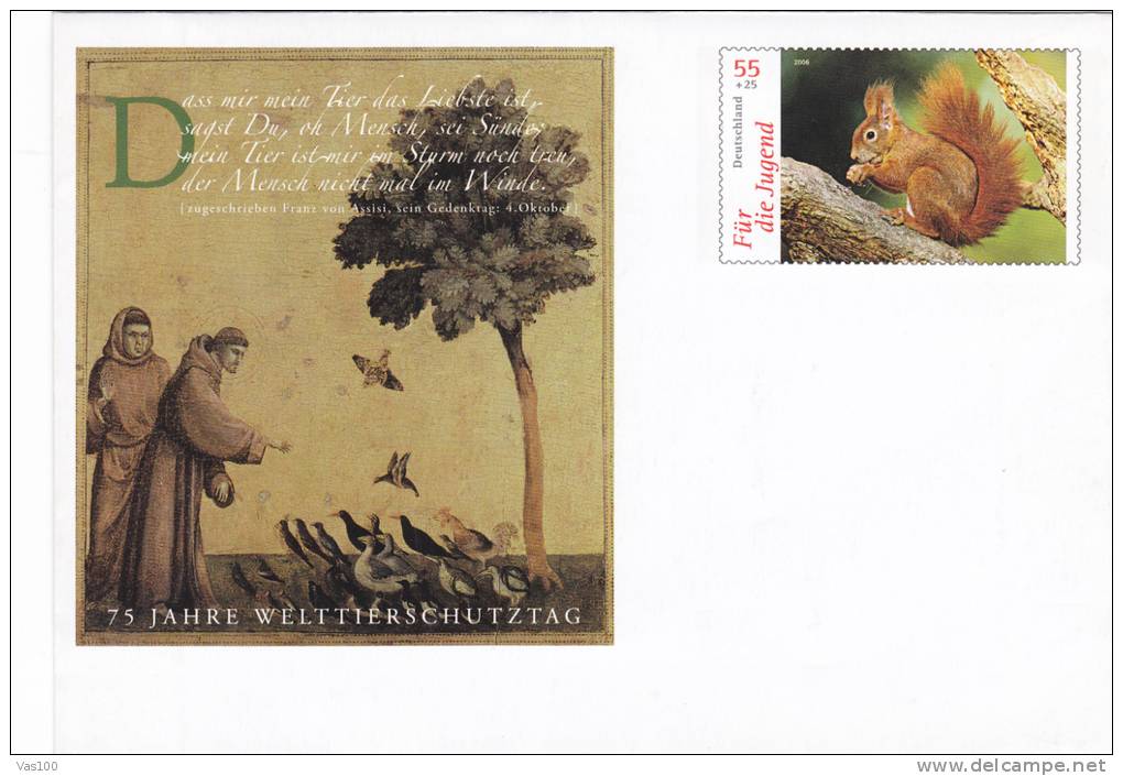 Squirrel,écureuil,2006,entier Postal,covers Stationery Unused Germany. - Nager