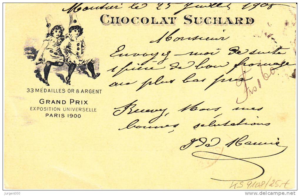 Zwitserland, Entier 1905, Chocolat Suchard (4600) - Karnaval