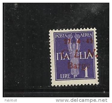 CLN BARGE COMITATO DI LIBERAZIONE NAZIONALE REPUBBLICA SOCIALE 1945 POSTA AEREA AIR MAIL LIRE 1 LIRA MLH - National Liberation Committee (CLN)