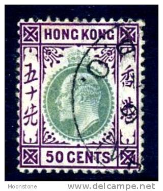 Hong Kong Edward VII 1904 50c Green & Magenta, Used - Used Stamps