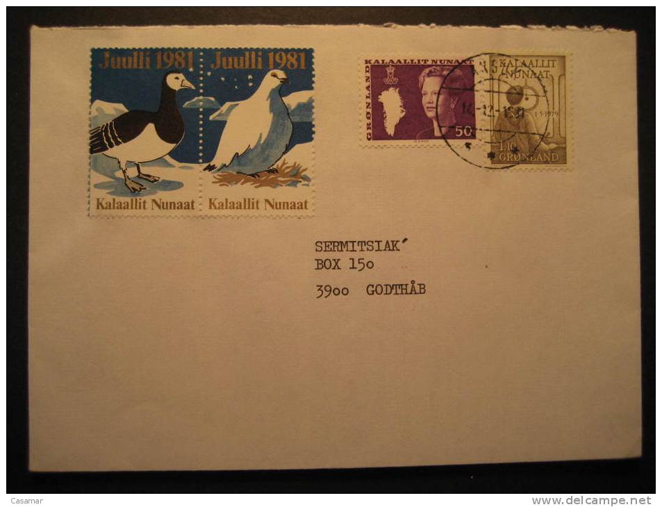 GREENLAND Arslk 1981 Artic Birds Poster Stamps Vignette Cover - Andere & Zonder Classificatie