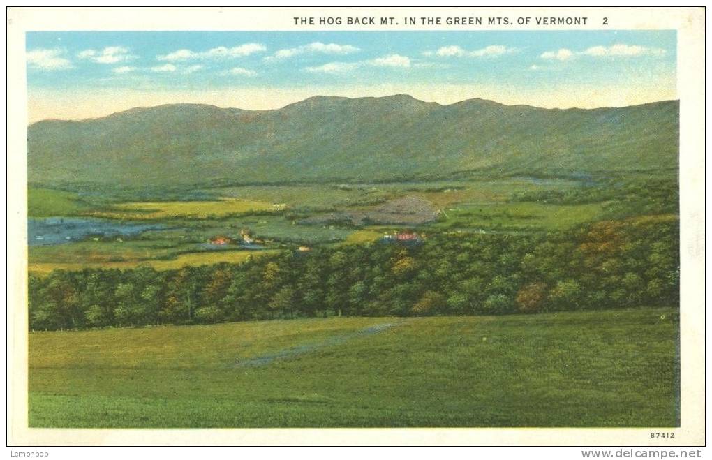 USA – United States –  The Hog Back Mt, In The Green Mounts Of Vermont, 1920s Unused Postcard [P5563] - Sonstige & Ohne Zuordnung