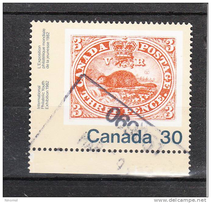 Canada   -   1982.  Castoro.  Francobollo Su Francobollo .  Beaver.  Stamp On Stamp - Nager