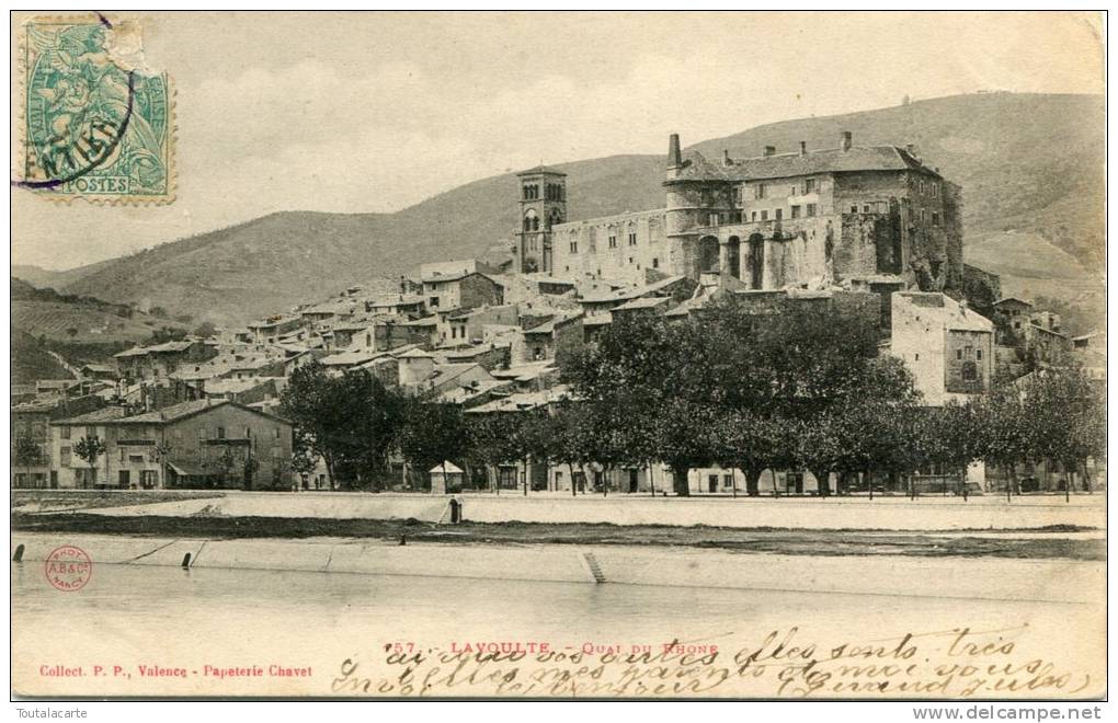 CPA 07 LA VOULTE QUAI DU RHONE 1903 - La Voulte-sur-Rhône