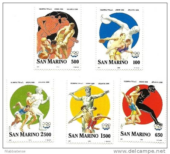 1996 - San Marino 1483/87 Olimpiadi Di Atlanta   +++++++ - Summer 1996: Atlanta