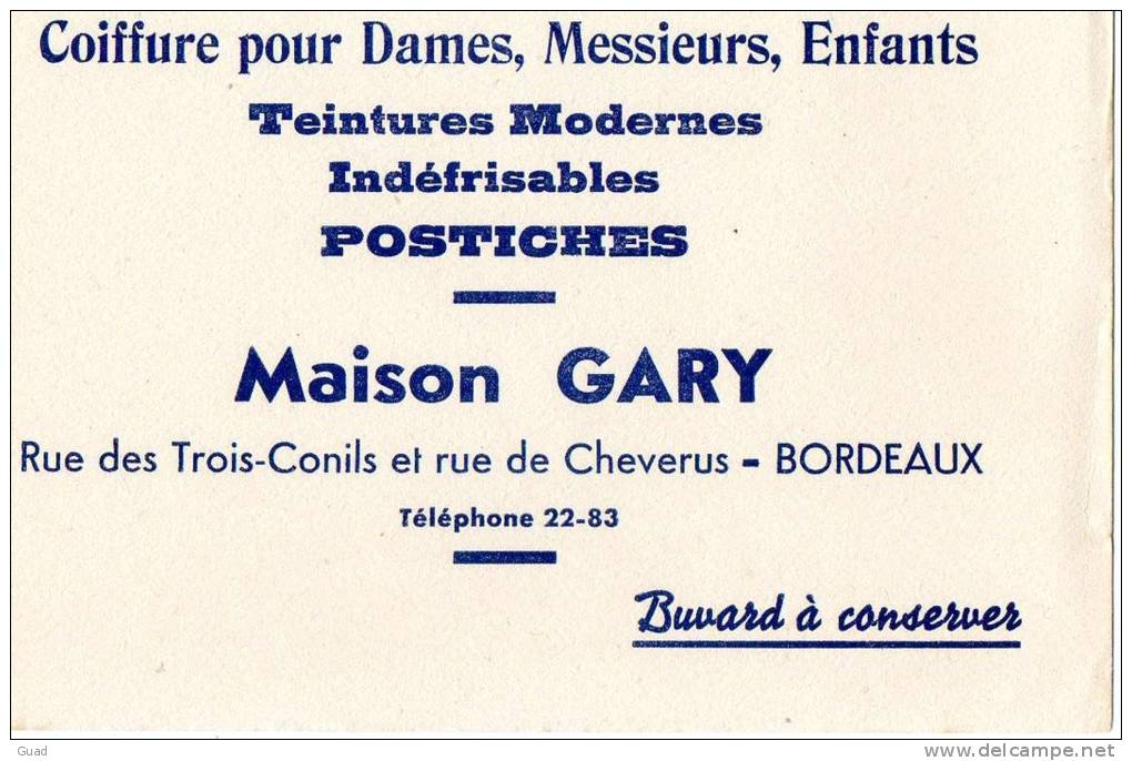 BUVARD   COIFFEUR GARY BORDEAUX - Transport