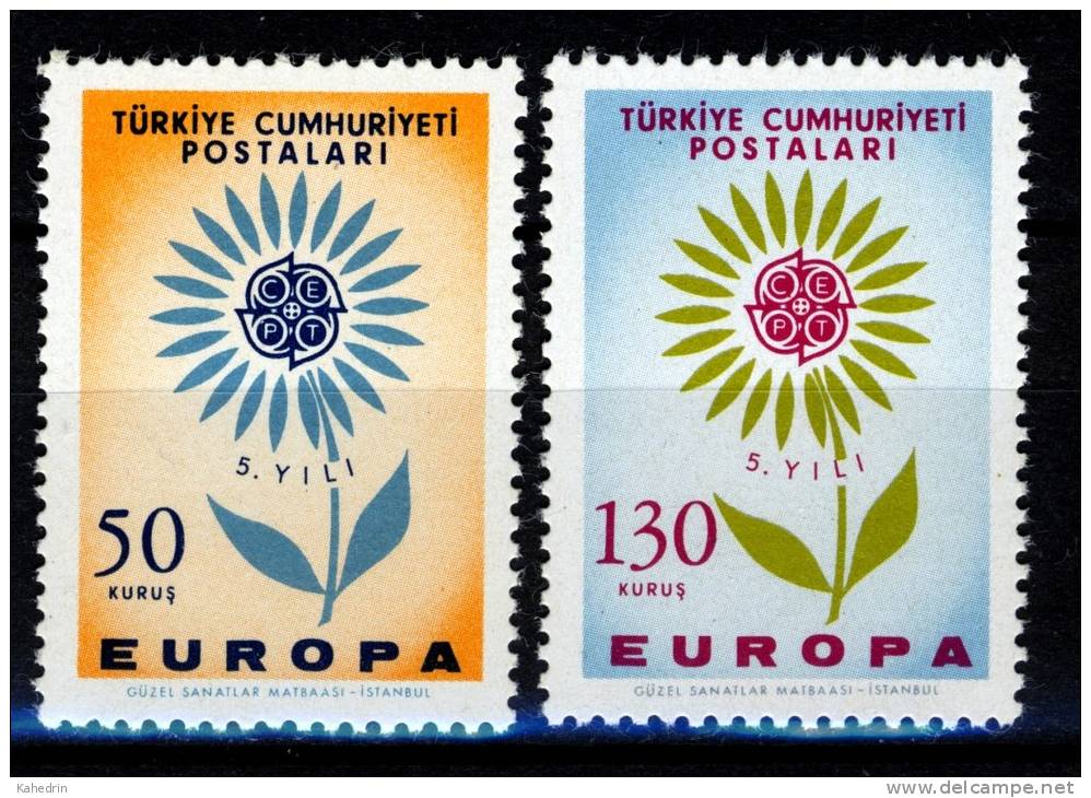 Turkey/Turquie/Türkei 1964, Europa - CEPT - Flowers **, MNH-VF - Neufs