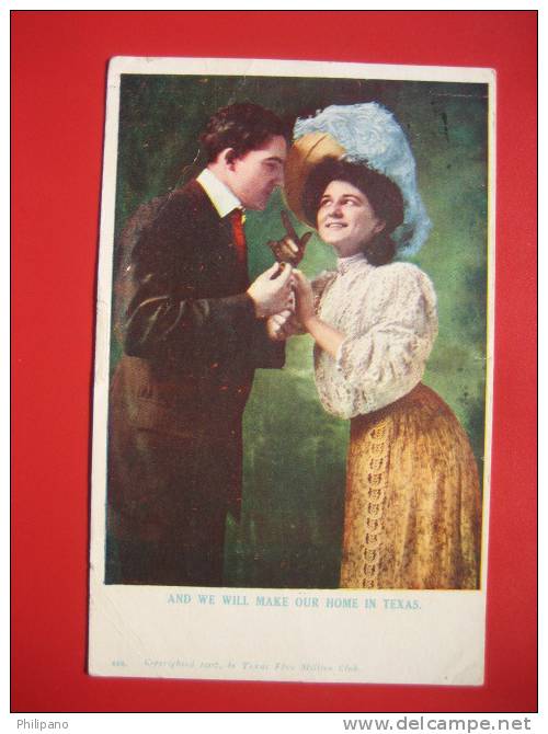 Romance  - And  We Will Make Our Home In Texas  1910 Cancel       === Ref 257 - Autres & Non Classés