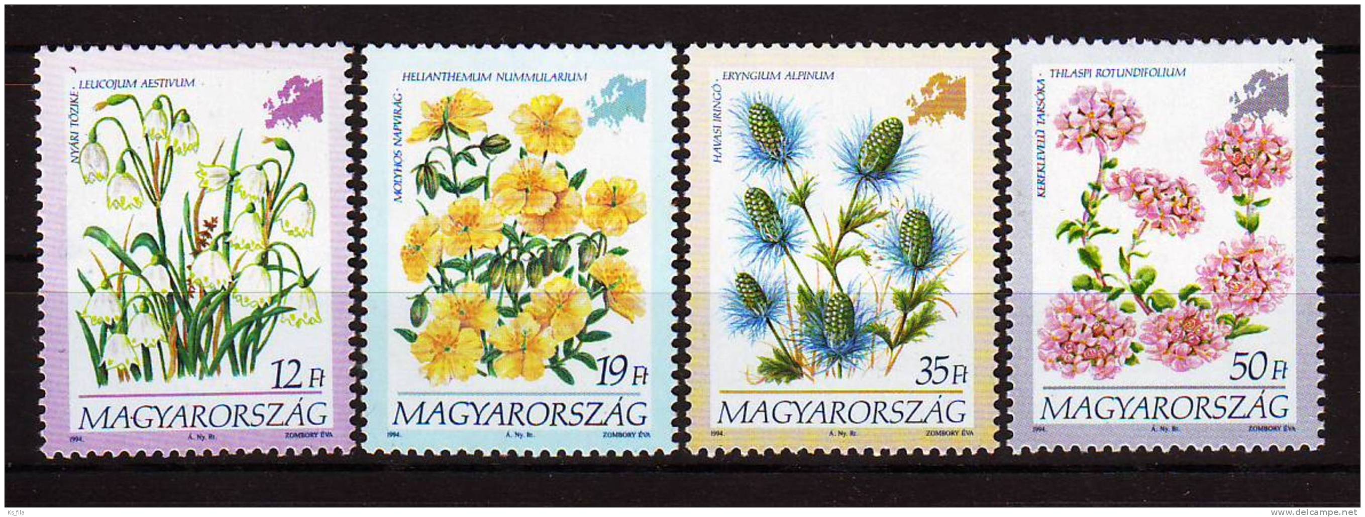 HUNGARY - 1994. European Flowers - MNH - Neufs