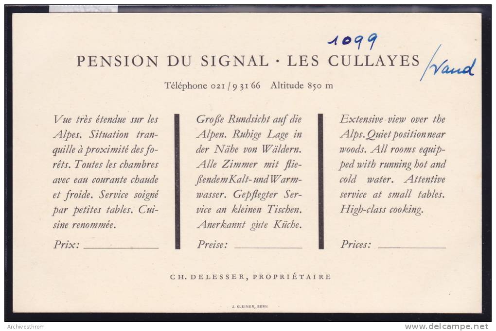 Les Cullayes : Pension Du Signal (5890) - Les Cullayes
