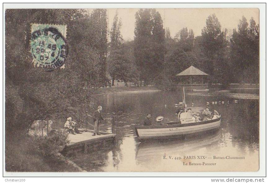 PARIS :Buttes-Chaumont - Le Bateau-Passeur - Ecrite En 1907 - - Paris (19)