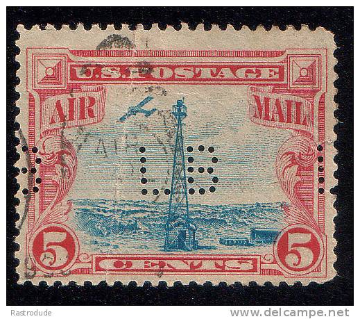UNITED STATES 1928 - 5C AIRMAIL WITH PERFIN - USED - 1a. 1918-1940 Afgestempeld
