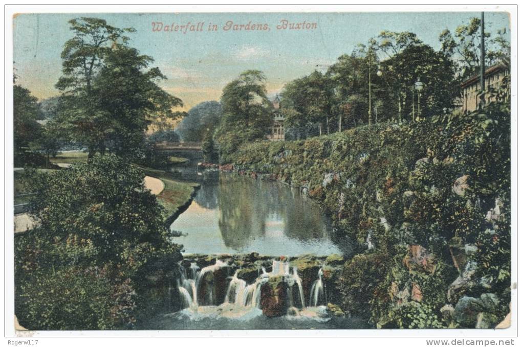 Waterfall In Gardens, Buxton - Derbyshire