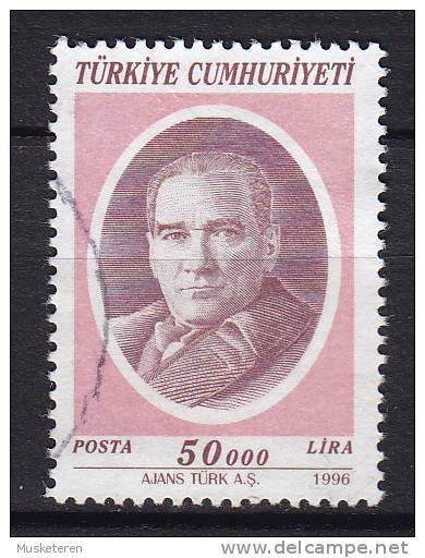 Turkey 1996 Mi. 3076 A      50 000 L Kemal Atatürk Perf. 13 X 13 1/4 - Used Stamps