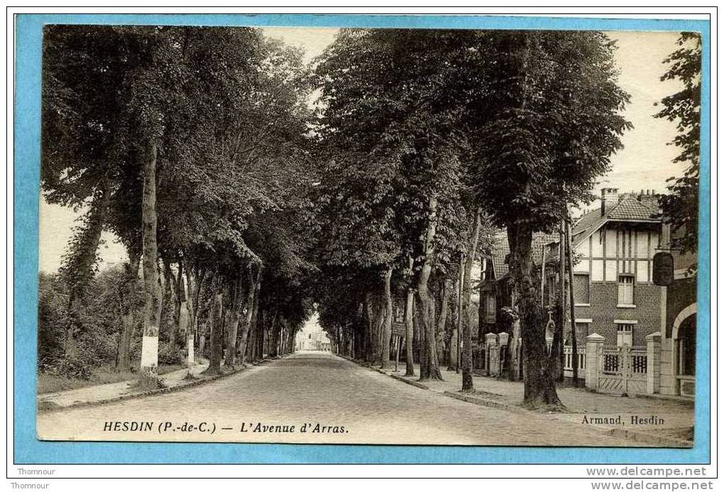 62  -  HESDIN  -  L´ Avenue D´ Arras.  -  1937  -  BELLE  CARTE  - - Hesdin