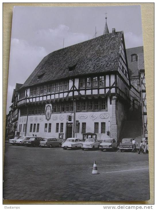 ==  DDR  Stolberg , Trabis Wartburg In Der Altstadt *  Verlkag  Bild Und Heimat  AUTOS ALTE - Stolberg (Harz)