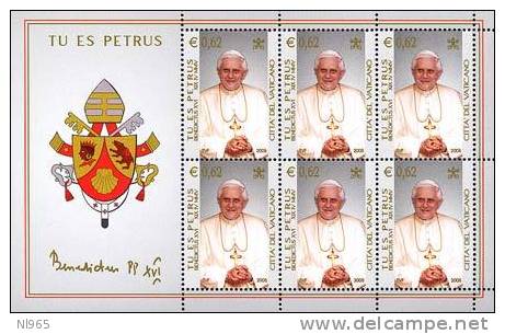 STATO CITTA´ DEL VATICANO - VATIKAN STATE - BENEDETTO XVI - ANNO 2005 - BF INIZIO PONTIFICATO  - NUOVI MNH ** - Ongebruikt