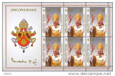 STATO CITTA´ DEL VATICANO - VATIKAN STATE - BENEDETTO XVI - ANNO 2005 - BF INIZIO PONTIFICATO  - NUOVI MNH ** - Nuovi