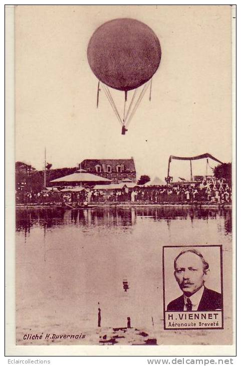 Aérostation...Montgolfière..H.Viennet   Aéronaute Brevet - Fesselballons