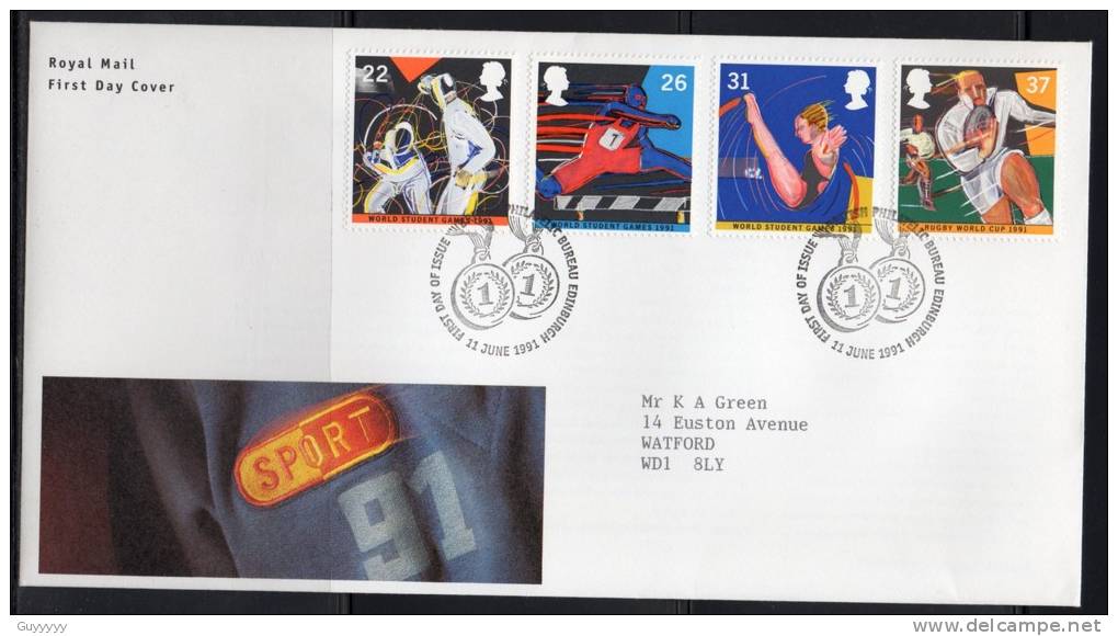 Grande-Bretagne - FDC - 1991 - Sport - 1981-1990 Decimal Issues